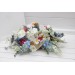 Wildflower Bridal & Bridesmaid Bouquets – Faux Blooms in White, Dusty Blue & Pink