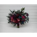 Jewel-Tone Wedding Bouquets in Emerald Green, Purple, Magenta & Teal | Faux Bridal & Bridesmaid Bouquets
