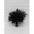 Gothic Wedding Bouquet in Black & Purple – Dark Faux Flowers for Halloween Brides