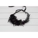 Gothic Purple & Black Flower Crown – Faux Hair Wreath for Halloween Weddings