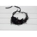 Gothic Purple & Black Flower Crown – Faux Hair Wreath for Halloween Weddings