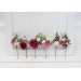 Berry, Magenta & Ivory Flower Hair Pins – Set of 6 Bobby Pins for Bridesmaids or Wedding Guests