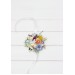 Pastel Wildflower Wrist Corsage – Faux Floral Accessory in Blue, Peach, Lilac, Yellow & Pink