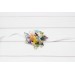 Pastel Wildflower Wrist Corsage – Faux Floral Accessory in Blue, Peach, Lilac, Yellow & Pink