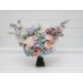 Pastel Bridal Bouquet – Faux Wedding Flowers in Turquoise, Lilac, Blush Pink & White