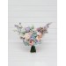 Pastel Bridal Bouquet – Faux Wedding Flowers in Turquoise, Lilac, Blush Pink & White