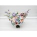 Pastel Bridal Bouquet – Faux Wedding Flowers in Turquoise, Lilac, Blush Pink & White