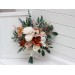 Rust, Terracotta & Bridal Bouquet Set – Faux Wedding Flowers for Rustic & Boho Brides