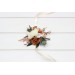 Rust, Terracotta & Ivory Wedding Accessory Set – Faux Boutonnières & Wrist Corsages