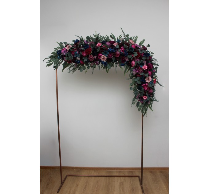 Jewel-Tone Wedding Arch Flowers – Emerald, Purple, Magenta, Teal & Navy Faux Florals