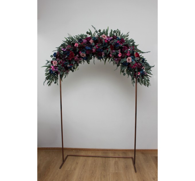 Jewel-Tone Wedding Arch Flowers – Emerald, Purple, Magenta, Teal & Navy Faux Florals
