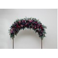 Jewel-Tone Wedding Arch Flowers – Emerald, Purple, Magenta, Teal & Navy Faux Florals