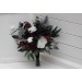 Burgundy, Black, White, Silver, and Emerald Green Wedding Bouquets – Cascading & Boho Designs