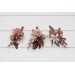 Beige, Terracotta, Blush Pink & Dusty Rose Boutonnieres & Wrist Corsages – Faux Wedding Accessories