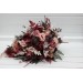 Cascading Wedding Bouquet – Faux Bridal Flowers in Burgundy, Dusty Rose & Blush Pink