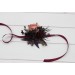 Moody Wedding Boutonniere & Corsage Set – Faux Florals in Purple, Black & Dusty Rose