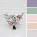 Pastel Bridal Bouquet – Faux Wedding Flowers in Turquoise, Lilac, Blush Pink & White