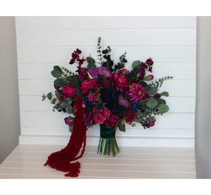 Jewel-Tone Wedding Bouquets – Faux Bridal & Bridesmaid Flowers in Deep Rich Colors
