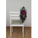 Jewel-Tone Aisle Flowers – Faux Wedding Décor in Navy, Burgundy, Magenta & Emerald