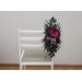 Jewel-Tone Aisle Flowers – Faux Wedding Décor in Navy, Burgundy, Magenta & Emerald