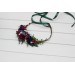 Jewel-Tone Flower Crown – Faux Floral Hair Wreath in Burgundy, Navy, Magenta & Emerald