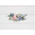 Lilac, Ivory & Blush Pink Wildflower Comb – Faux Floral Hairpiece for Bride or Bridesmaid