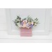 Lilac, Ivory & Blush Pink Wildflower Pocket Boutonniere – Faux Square Floral Accessory for Suit Jacket