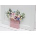 Lilac, Ivory & Blush Pink Wildflower Pocket Boutonniere – Faux Square Floral Accessory for Suit Jacket