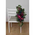 Large Jewel-Tone Aisle Flowers – Faux Wedding Décor in Burgundy, Navy, Magenta & Emerald