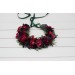 Navy, Burgundy, Magenta, Fuchsia, Purple & Emerald Flower Crown – Faux Floral Hair Wreath for Bride or Flower Girl