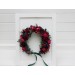 Navy, Burgundy, Magenta, Fuchsia, Purple & Emerald Flower Crown – Faux Floral Hair Wreath for Bride or Flower Girl