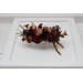 Purple, Burgundy, Beige & Cinnamon Flower Comb – Faux Floral Hairpiece for Bride or Bridesmaid