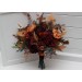 Wedding Bouquets in Burgundy, Deep Red & Burnt Orange – Faux Bridal Flowers
