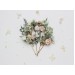 Set of 8 Sage Green & Blush Pink Flower Hair Pins – Faux Wedding Hair Accessories
