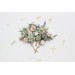 Set of 8 Sage Green & Blush Pink Flower Hair Pins – Faux Wedding Hair Accessories