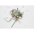 Set of 8 Sage Green & Blush Pink Flower Hair Pins – Faux Wedding Hair Accessories