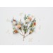 Set of 7 Peach, Dusty Blue & Ivory Wildflower Hair Pins – Faux Floral Wedding Accessories