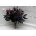 Simple Wedding Table Flowers – Mini Bouquet in Burgundy, Black, Blue & Purple
