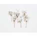 Set of 6 Christmas Bobby Pins – White & Silver Wedding Hair Pins with Berries