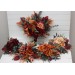Rust, Burgundy, Cinnamon & Orange Bridesmaid Bouquet – Faux Fall Wedding Flowers