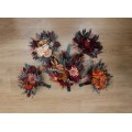 Rust, Burgundy, Cinnamon & Orange Bridesmaid Bouquet – Faux Fall Wedding Flowers