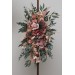 Dusty Rose & Blush Pink Flower Arch Arrangement – Faux Floral Arbor for Weddings
