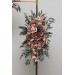 Dusty Rose & Blush Pink Flower Arch Arrangement – Faux Floral Arbor for Weddings