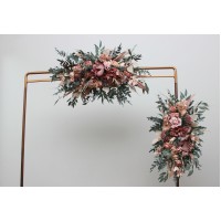  Flower arch arrangement in dusty rose blush pink colors.  Arbor flowers. Floral archway. Faux flowers for wedding arch. 5123