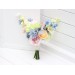 Colorful Bridal Bouquet – Green, Yellow, Pink, Dusty Blue Wildflowers