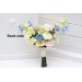 Colorful Bridal Bouquet – Green, Yellow, Pink, Dusty Blue Wildflowers