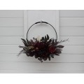 Purple, Gold & Burgundy Flower Hoop – Faux Bridesmaid Bouquet Alternative