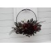 Purple, Gold & Burgundy Flower Hoop – Faux Bridesmaid Bouquet Alternative