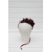 Purple, Burgundy & Gold Flower Crown – Elegant Faux Hair Wreath for Weddings
