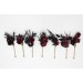 Purple, Burgundy & Black Hair Pins – Gothic Wedding Floral Hair Accessories Set